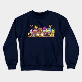 Last colorful supper inspired cartoon illustration design Crewneck Sweatshirt